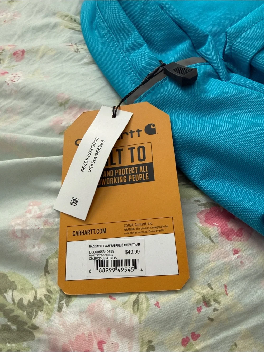 Carhartt Turquoise Classic Backpack with Front Pocket